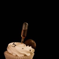 Vanilla Cupcakes with Honey in Pipette